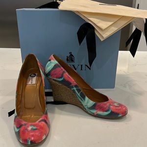 Lanvin Floral Wedges